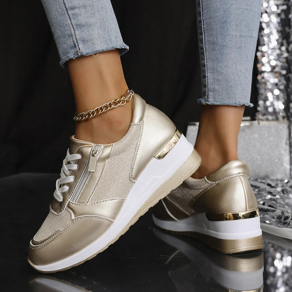 Stijlvolle Dames Sneakers – Comfortabele & Trendy Vrijetijdsschoenen