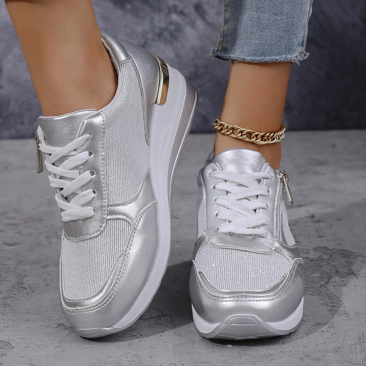 Stijlvolle Dames Sneakers – Comfortabele & Trendy Vrijetijdsschoenen