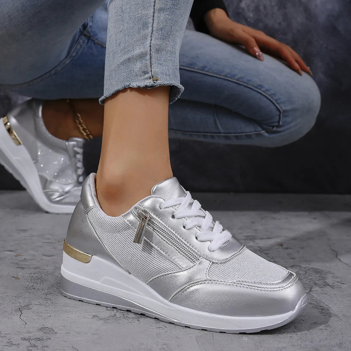 Stijlvolle Dames Sneakers – Comfortabele & Trendy Vrijetijdsschoenen