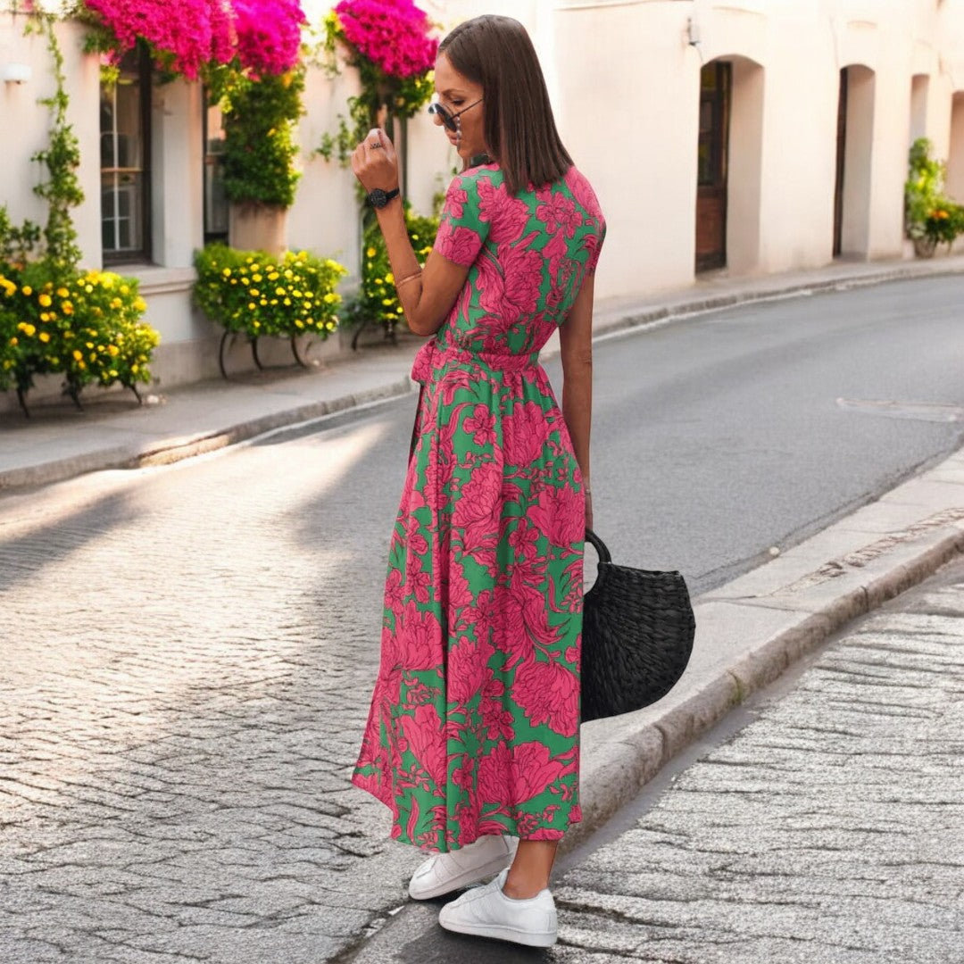 Elegante Jurk met Lange Mouwen van Mesh – Perfect voor in de Avond