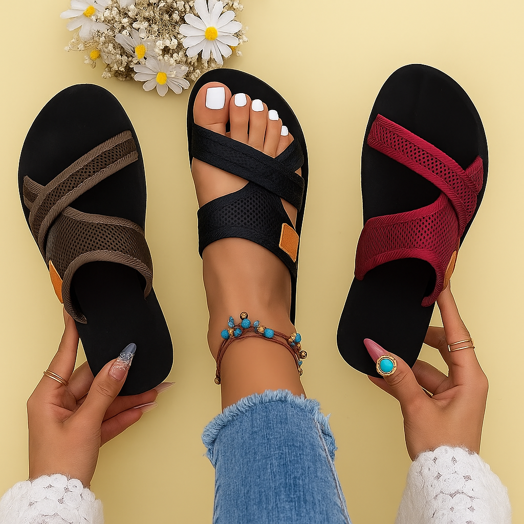 Comfortabele Dames Instapsandalen van Mesh – Lichtgewicht, Ademend & Perfect voor de Zomer