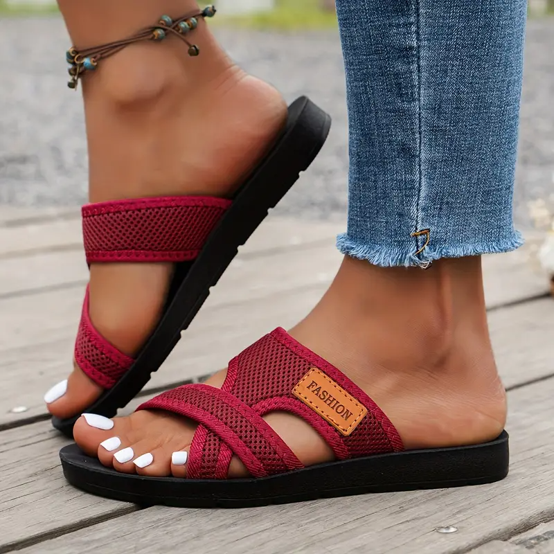 Comfortabele Dames Instapsandalen van Mesh – Lichtgewicht, Ademend & Perfect voor de Zomer