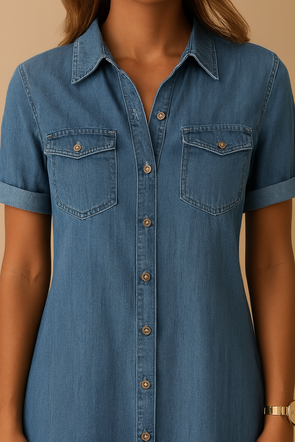EasyFit Denim Jurk – Comfortabel, Stijlvol en Tijdloos