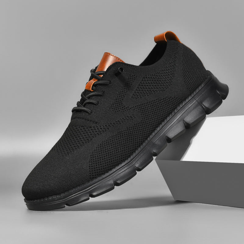 Ademend Orthopedisch Sneakers voor Brede Voeten - Super Comfortabele Zwarte Zool Mesh Ontwerp