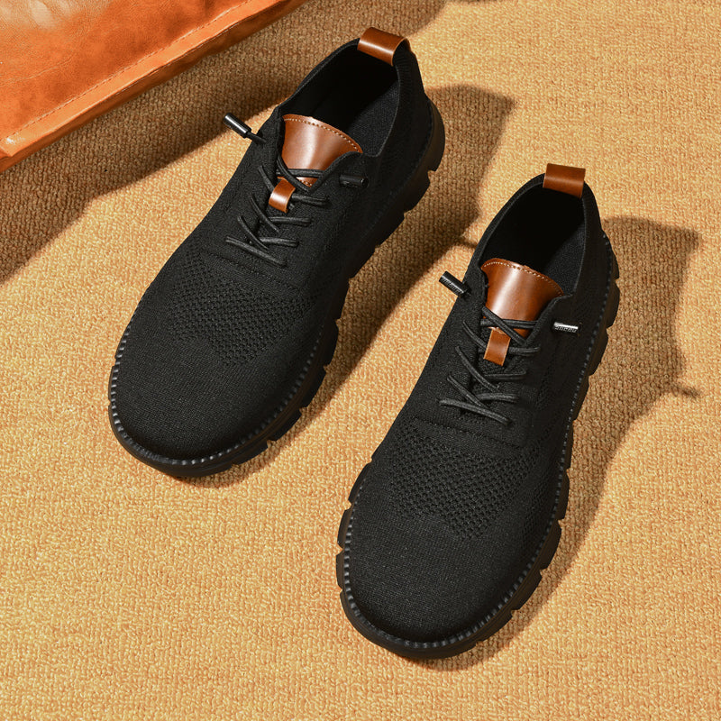 Ademend Orthopedisch Sneakers voor Brede Voeten - Super Comfortabele Zwarte Zool Mesh Ontwerp