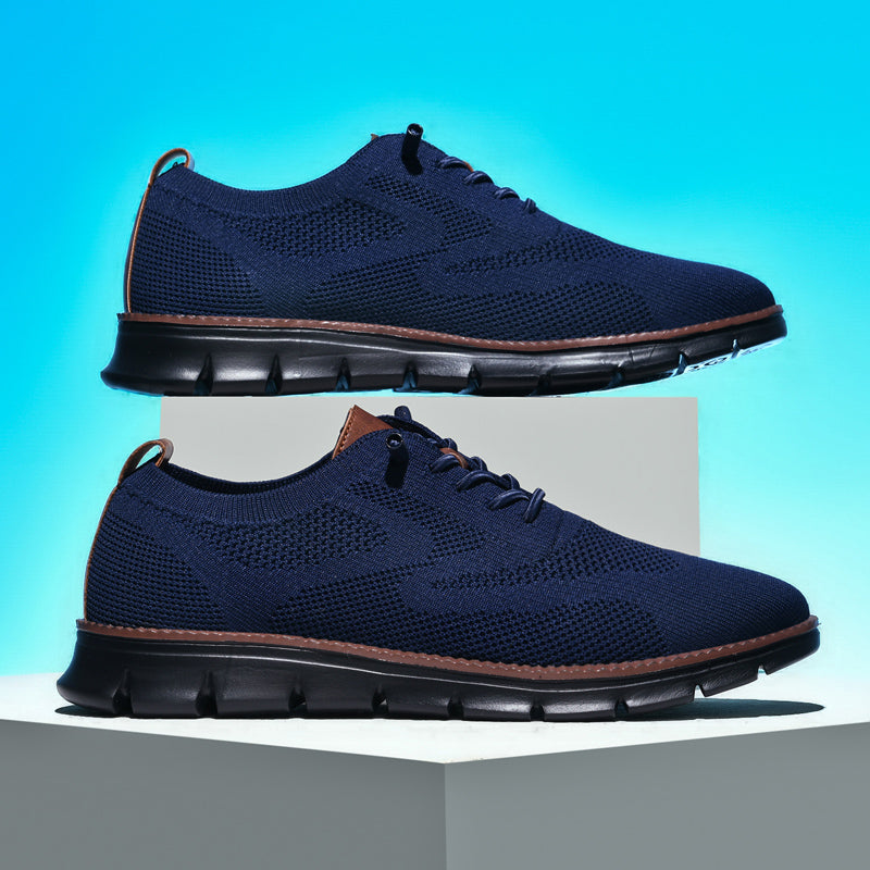 Ademend Orthopedisch Sneakers voor Brede Voeten - Super Comfortabele Zwarte Zool Mesh Ontwerp