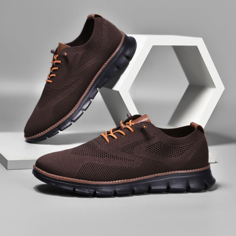 Ademend Orthopedisch Sneakers voor Brede Voeten - Super Comfortabele Zwarte Zool Mesh Ontwerp