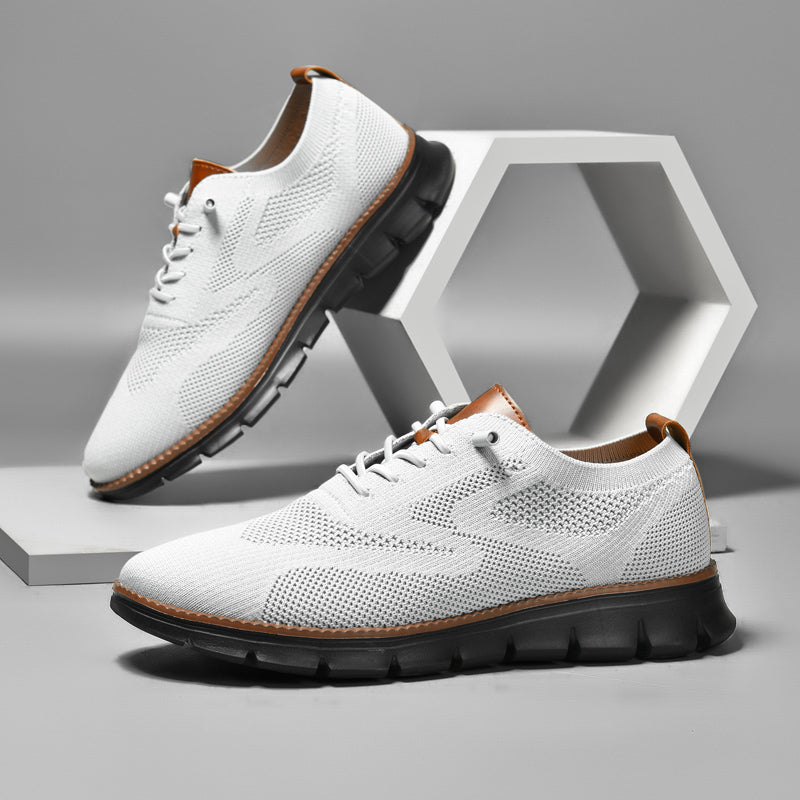 Ademend Orthopedisch Sneakers voor Brede Voeten - Super Comfortabele Zwarte Zool Mesh Ontwerp