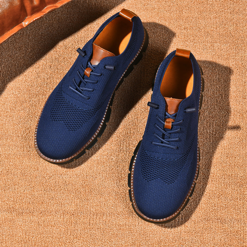 Ademend Orthopedisch Sneakers voor Brede Voeten - Super Comfortabele Zwarte Zool Mesh Ontwerp