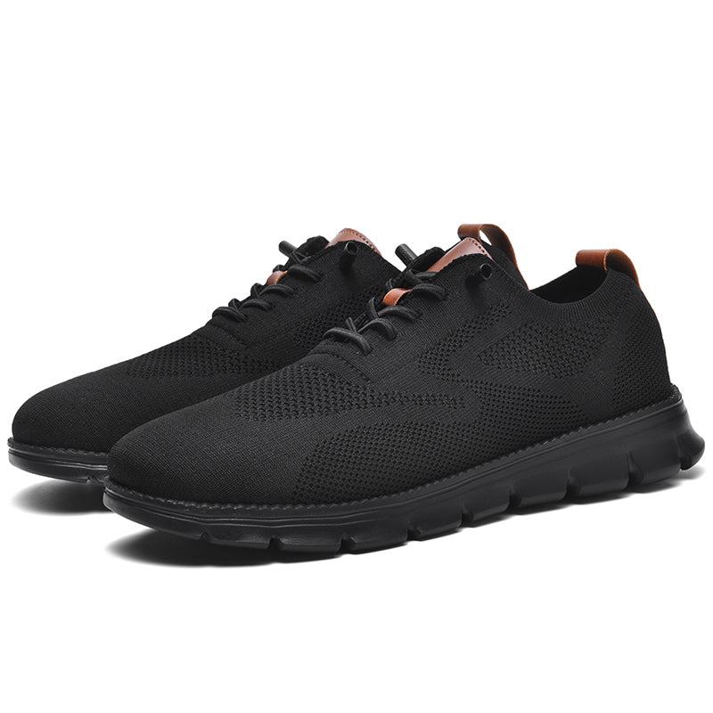Ademend Orthopedisch Sneakers voor Brede Voeten - Super Comfortabele Zwarte Zool Mesh Ontwerp