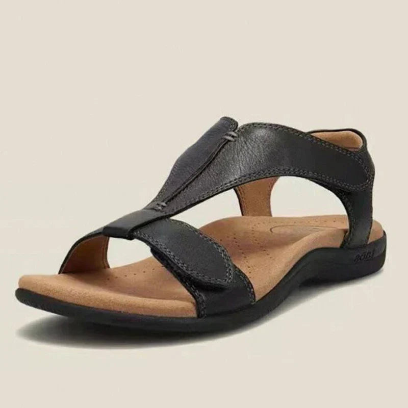 Orthopedische Leren Sandaal – Tijdloos Comfort met Luxe Afwerking