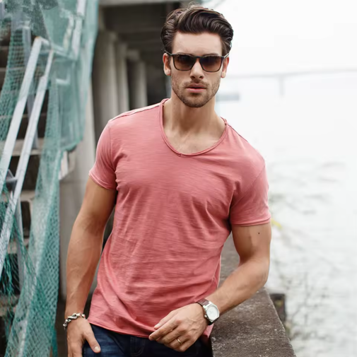 Katoenen Zomer Shirt voor Heren - Gratis Verzending op Stijlvolle Casual Kleding