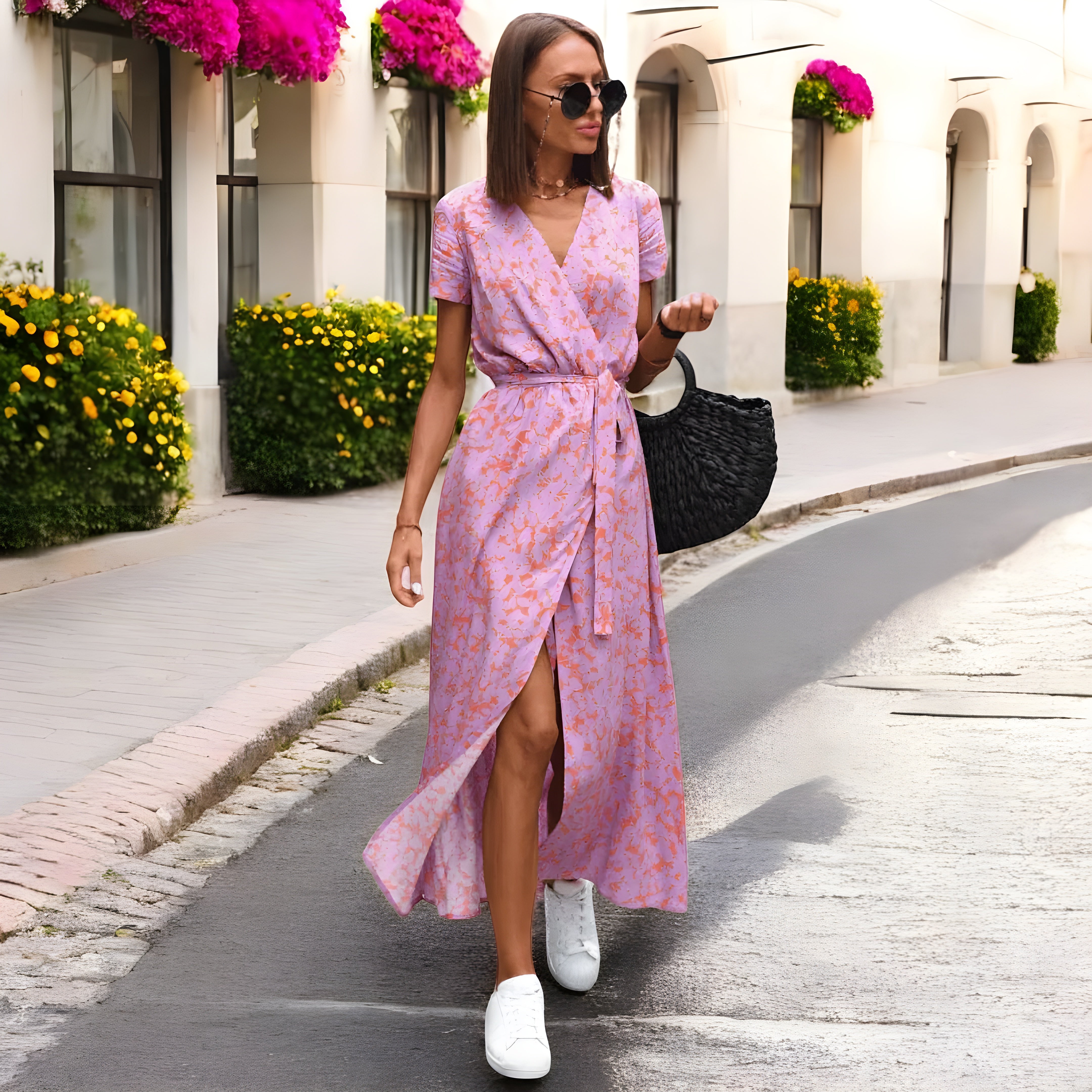 Elegante Jurk met Lange Mouwen van Mesh – Perfect voor in de Avond