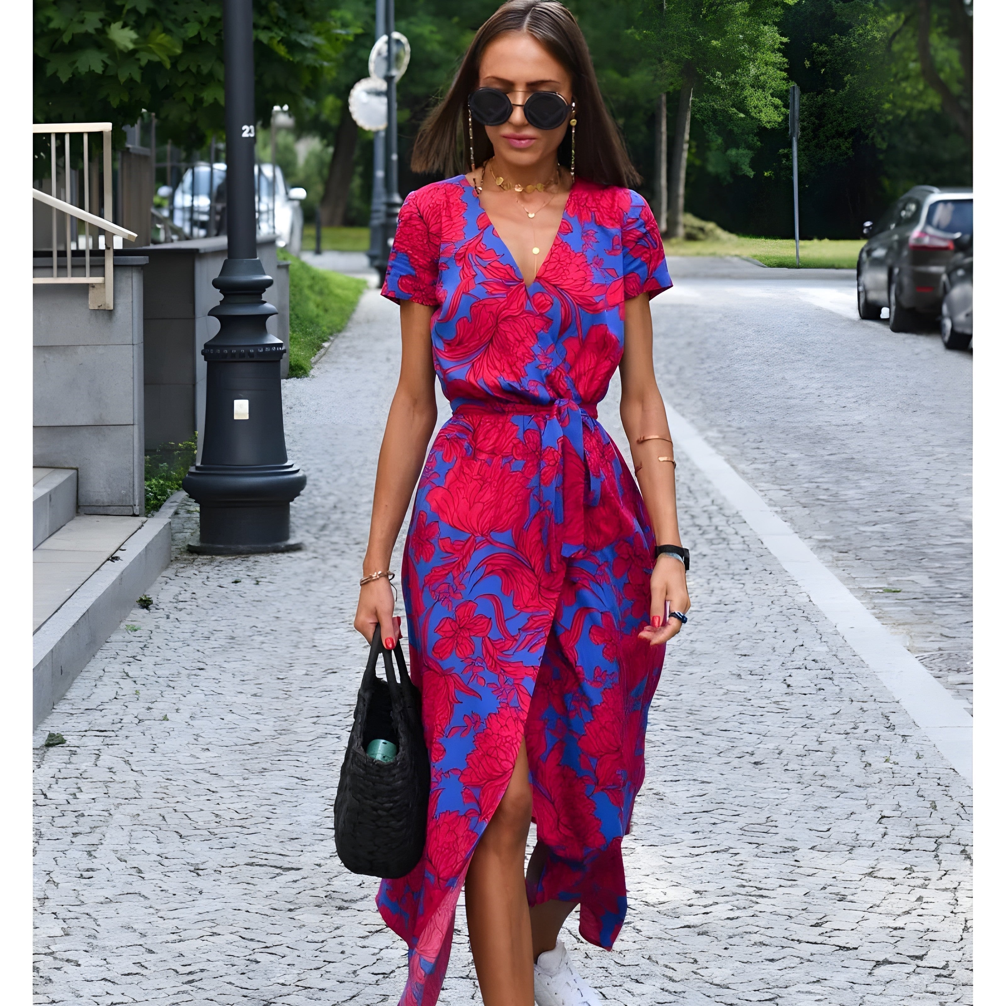 Elegante Jurk met Lange Mouwen van Mesh – Perfect voor in de Avond